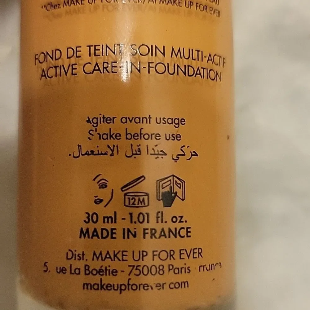 Make Up For Ever Reboot Active Care Foundation Y340 Apricot Used Discontinued